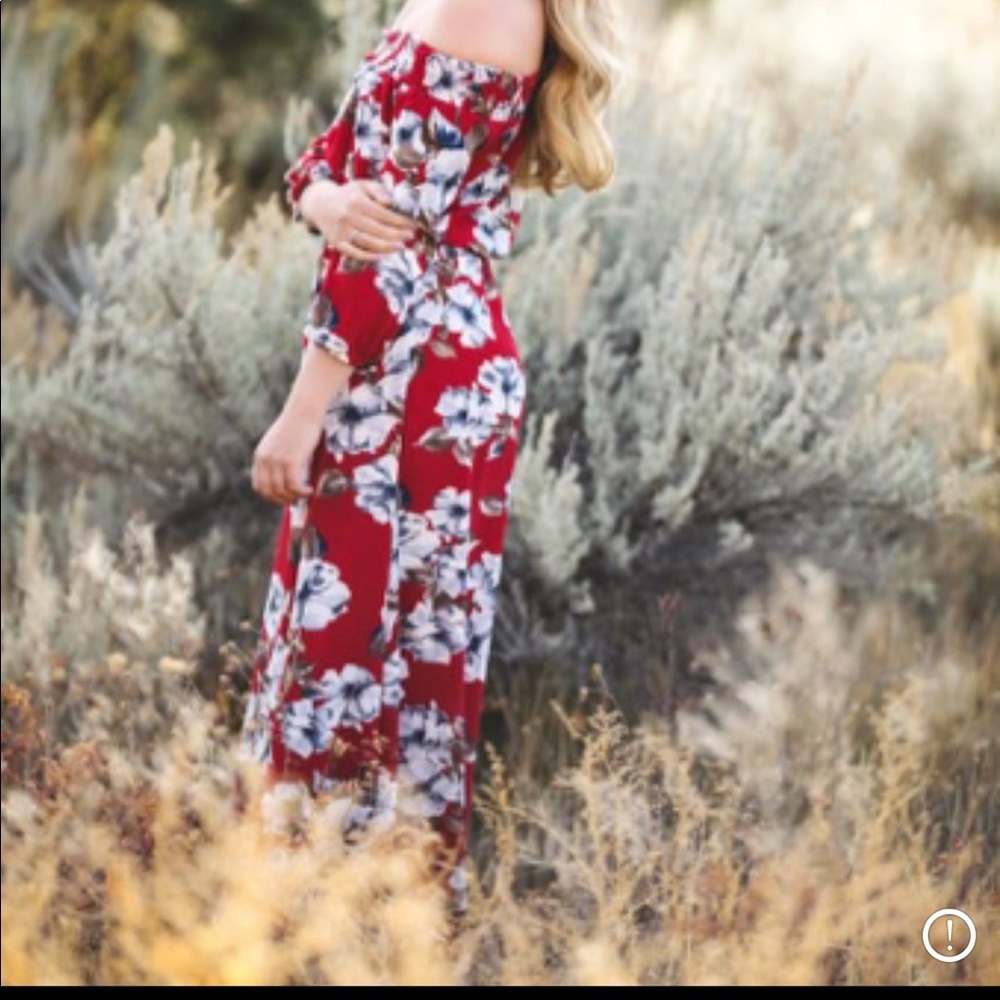Off the shoulder maxi dress